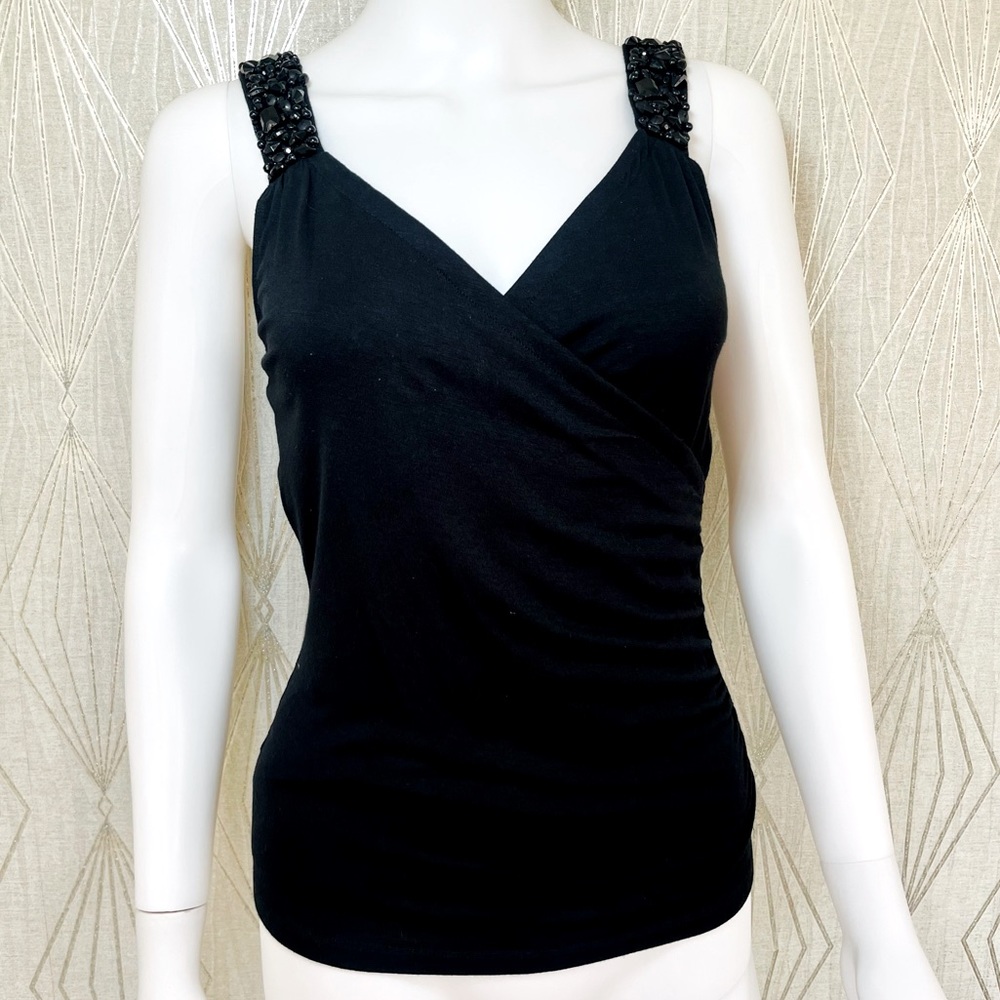 Cache’ Tank Top W/ Rhinestone Straps - image 2